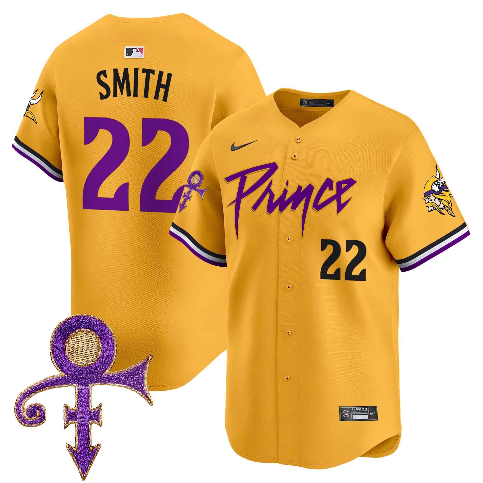 Men Minnesota Vikings #22 Smith Yellow 2024 Nike Prince Patch Vapor Premier Limited NFL Jersey->indianapolis colts->NFL Jersey